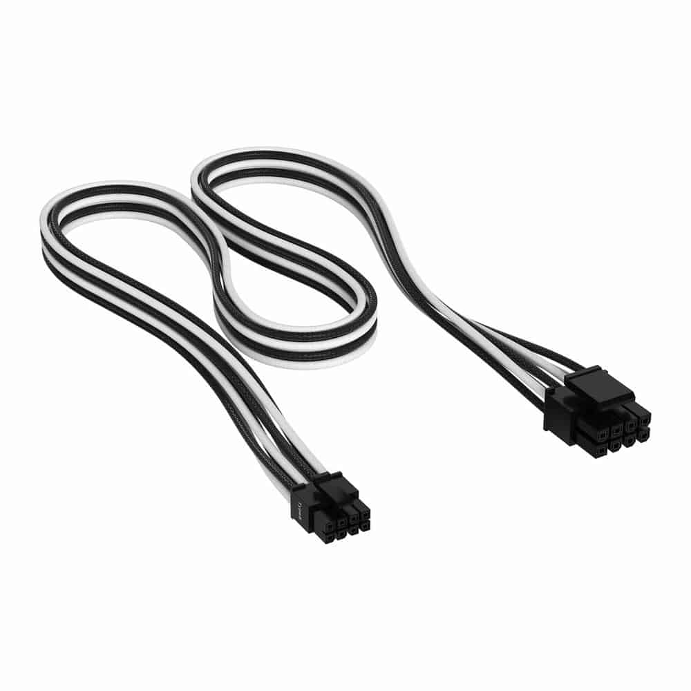 (image for) Corsair Premium Black/White Individually Sleeved EPS12V Type-5 CPU Cable